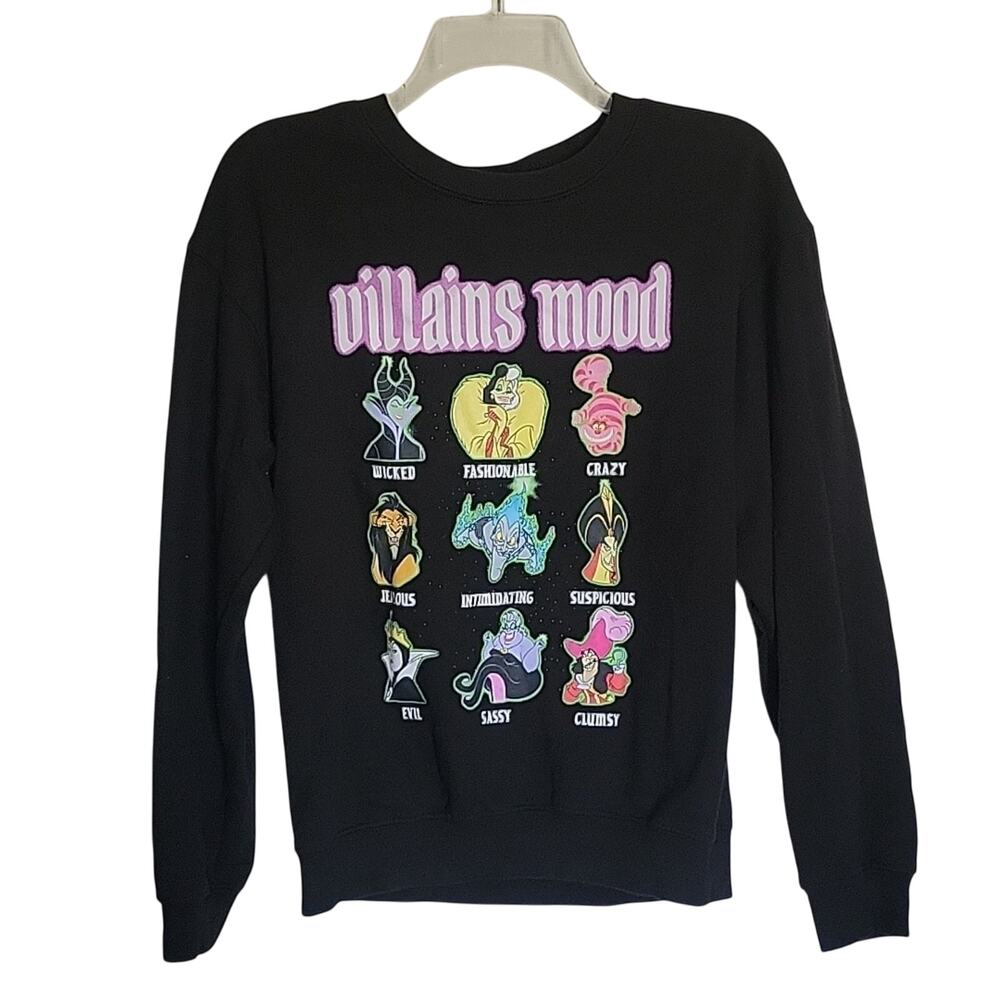 Disney Villains sweatshirt "Villains Mood" Black Womens Small